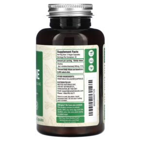 Thực phẩm bổ sung Nested Naturals Choline (L (+) Choline Bitartrate) 250 mg 90 Vegan Capsules 852446007125