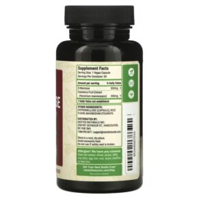Nested Naturals D-Mannose Plus Cranberry 60 Vegan Capsules 3 Thực phẩm bổ sung Nested Naturals D-Mannose Plus Cranberry 60 Vegan Capsules 852446007033