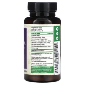 Thực phẩm bổ sung Nested Naturals Luna Gentle Sleep Supplement with Melatonin 60 Vegan Capsules 852446007002