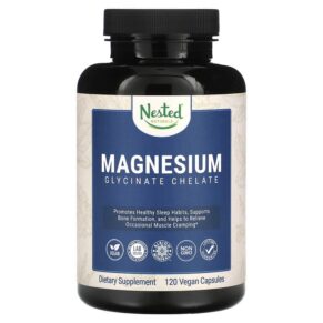 Thực phẩm chức năng Nested Naturals Magnesium Glycinate Chelate 120 Vegan Capsules 852446007132