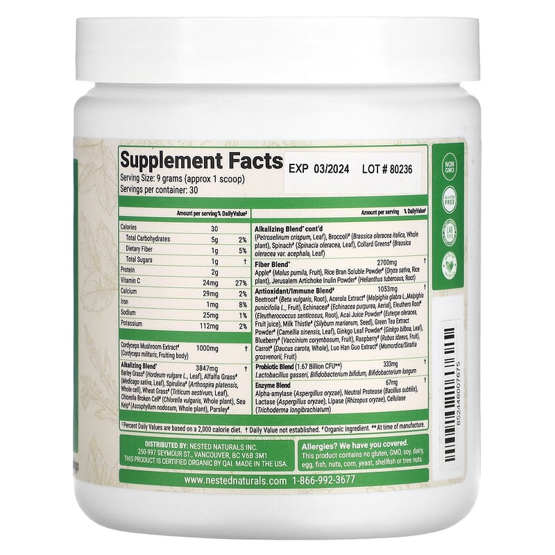 Nested Naturals Super Cordyceps Energy Original 9.5 oz (270 g) 2 Thực phẩm bổ sung Nested Naturals Super Cordyceps Energy Original 9.5 oz (270 g) 852446007675