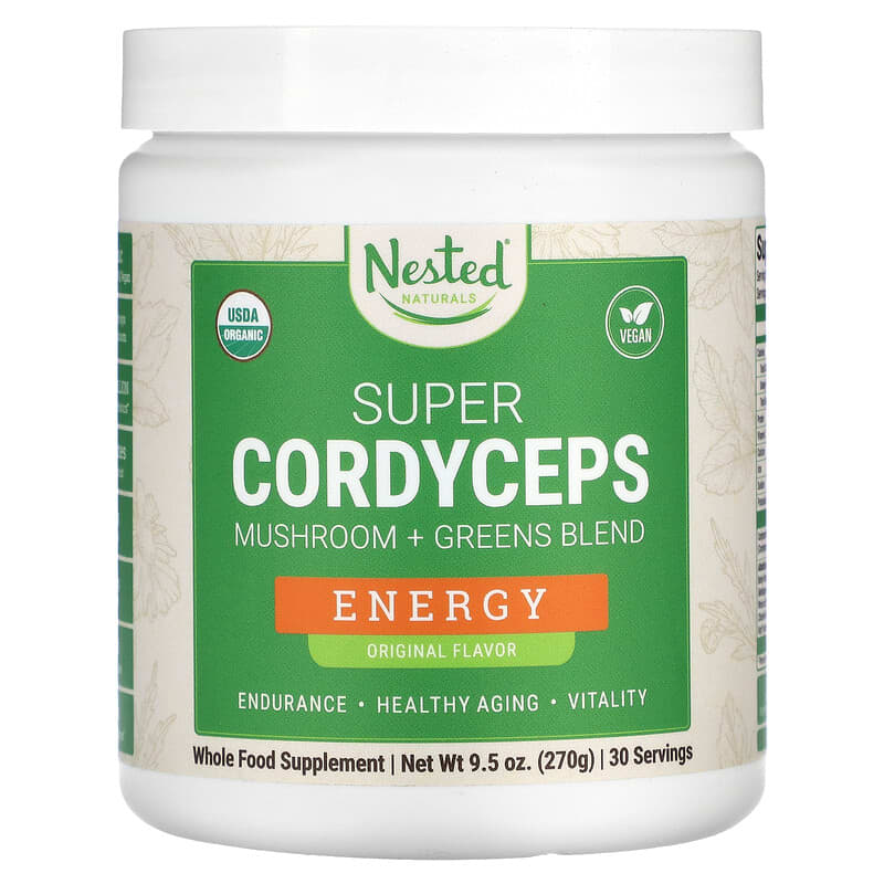 Nested Naturals Super Cordyceps Energy Original 9.5 oz (270 g) 8 Thực phẩm chức năng Nested Naturals Super Cordyceps Energy Original 9.5 oz (270 g) 852446007675