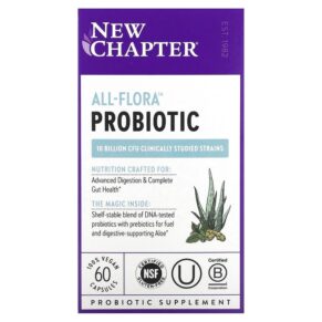 Thực phẩm chức năng New Chapter All-Flora Probiotic 10 Billion CFU 60 Vegan Capsules 727783901835