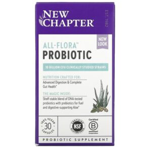 Thực phẩm chức năng New Chapter All-Flora Probiotic 30 Vegan Capsules 727783901828