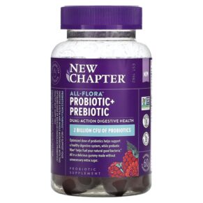 Thực phẩm chức năng New Chapter All-Flora Probiotic + Prebiotic Raspberry 1 Billion CFU 60 Gummies 727783903792