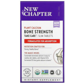 Thực phẩm chức năng New Chapter Bone Strength Take Care 120 Vegetarian Slim Tablets 727783004086