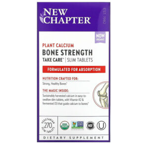 Thực phẩm chức năng New Chapter Bone Strength Take Care 270 Vegetarian Slim Tablets 727783901941