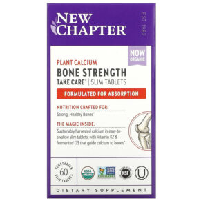 Thực phẩm chức năng New Chapter Bone Strength Take Care 60 Vegetarian Slim Tablets 727783004079