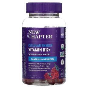 Thực phẩm chức năng New Chapter Cellular Energy Vitamin B12+ Raspberry 350 mcg 60 Flavored Gummies 727783903747