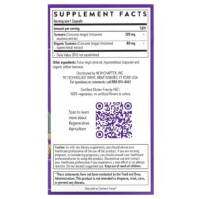 Thực phẩm bổ sung New Chapter Concentrated Superfood Turmeric 30 Vegetarian Capsules 727783903822