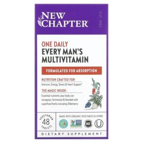 Thực phẩm chức năng New Chapter Every Man's One Daily Multivitamin 48 Vegetarian Tablets 727783003270