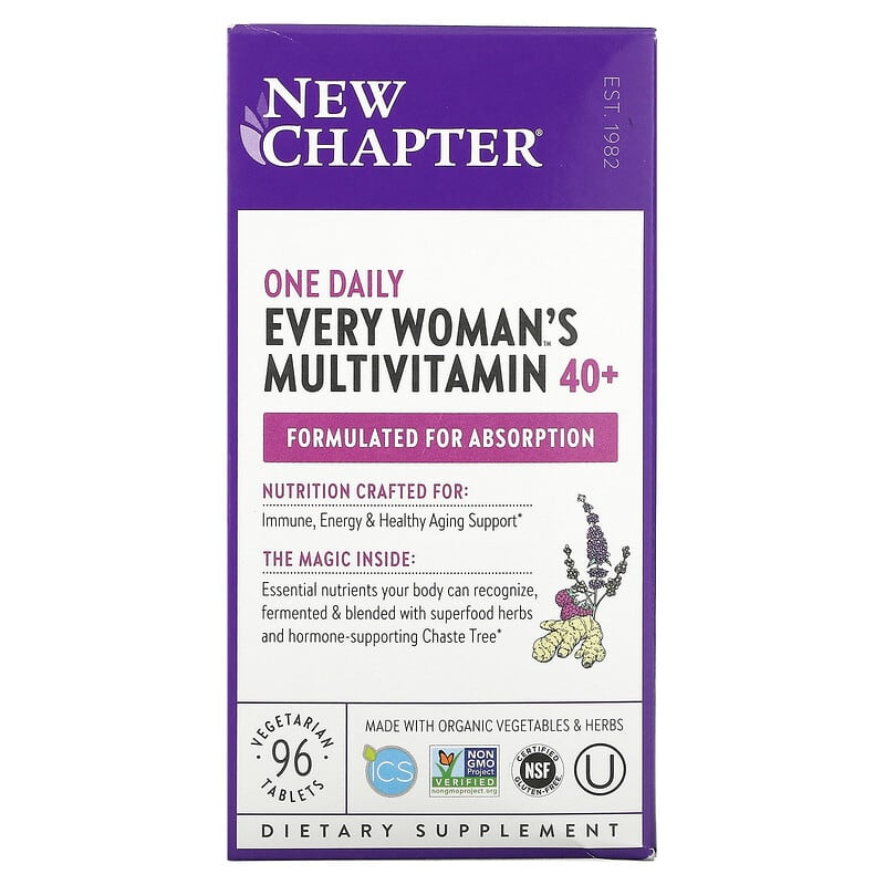 New Chapter Every Woman's One Daily 40+ Multivitamin 96 Vegetarian Tablets 8 Thực phẩm chức năng New Chapter Every Woman's One Daily 40+ Multivitamin 96 Vegetarian Tablets 727783003645