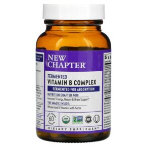 Thực phẩm chức năng New Chapter Fermented Vitamin B Complex 60 Vegan Tablets 727783902610