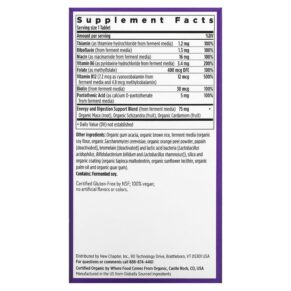 Thực phẩm bổ sung New Chapter Fermented Vitamin B Complex 90 Vegan Tablets 727783903594