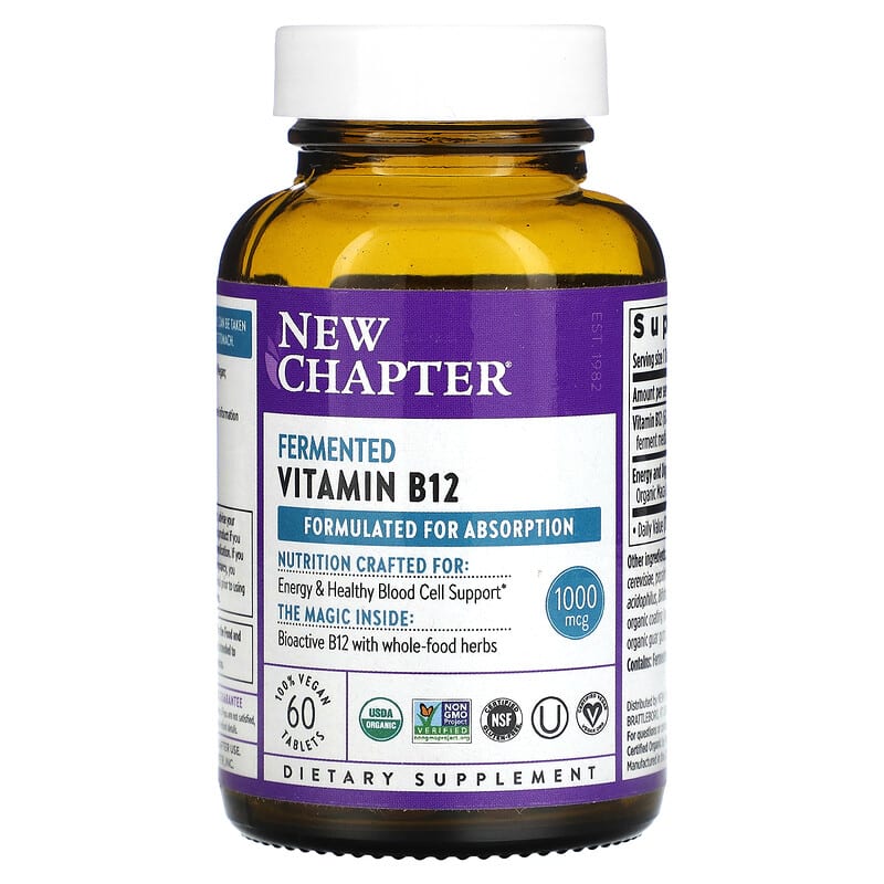 New Chapter Fermented Vitamin B12 1.000 mcg 60 Vegan Tablets 8 Thực phẩm chức năng New Chapter Fermented Vitamin B12 1.000 mcg 60 Vegan Tablets 727783902597