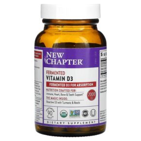 Thực phẩm chức năng New Chapter Fermented Vitamin D3 2.000 IU 90 Vegetarian Tablets 727783903587