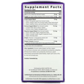 New Chapter Fermented Zinc Complex 60 Vegetarian Tablets 3 Thực phẩm bổ sung New Chapter Fermented Zinc Complex 60 Vegetarian Tablets 727783006455