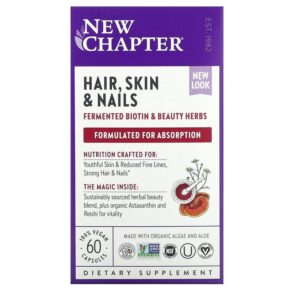 Thực phẩm chức năng New Chapter Hair Skin & Nails 60 Vegan Capsules 727783901170