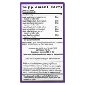 Thực phẩm bổ sung New Chapter Immune Support Reishi & Shiitake Mushroom Blend 60 Vegan Capsules 727783002303