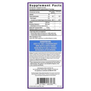 Thực phẩm bổ sung New Chapter Kids Elderberry Syrup + Honey Ages 2+ 4 fl oz (118 ml) 727783903181