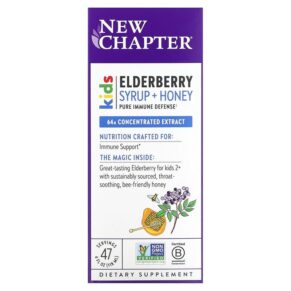 Thực phẩm chức năng New Chapter Kids Elderberry Syrup + Honey Ages 2+ 4 fl oz (118 ml) 727783903181