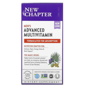 Thực phẩm chức năng New Chapter Men's Advanced Multivitamin 120 Vegetarian Tablets 727783003249