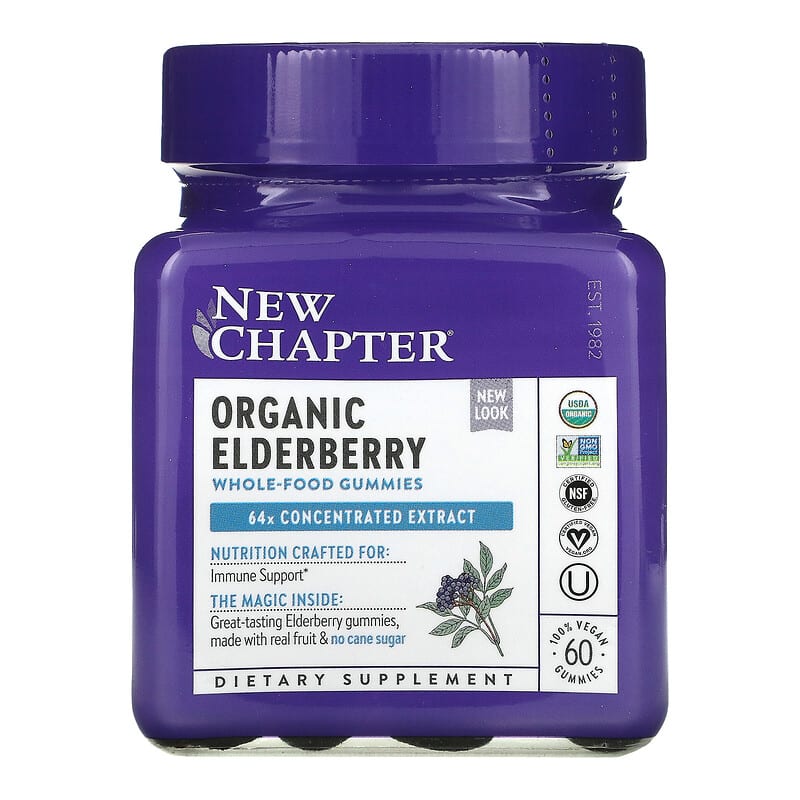 New Chapter Organic Elderberry Whole-Food Gummies 60 Vegan Gummies 8 Thực phẩm chức năng New Chapter Organic Elderberry Whole-Food Gummies 60 Vegan Gummies 727783902993