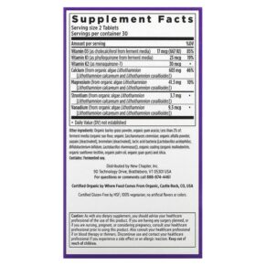Thực phẩm bổ sung New Chapter Organic Plant Calcium Women Under 40 60 Vegetarian Slim Tablets 727783903693