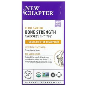 Thực phẩm chức năng New Chapter Plant Calcium Bone Strength Take Care 240 Vegetarian Tiny Tablets 727783004130