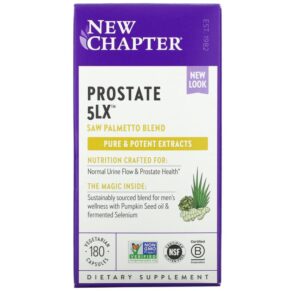 Thực phẩm chức năng New Chapter Prostate 5LX 180 Vegetarian Capsules 727783900692