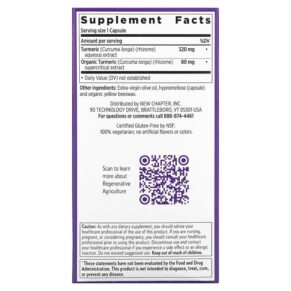 Thực phẩm bổ sung New Chapter Turmeric Force 120 Vegetarian Capsules 727783900456