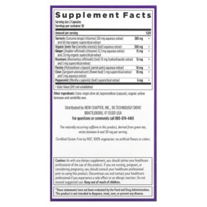 Thực phẩm bổ sung New Chapter Turmeric Force Detox Action 60 Vegetarian Capsules 727783901217
