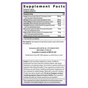 Thực phẩm bổ sung New Chapter Turmeric Force Nighttime 60 Vegetarian Capsules 727783901224