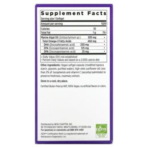 Thực phẩm bổ sung New Chapter Vegan Omega-3 Complex 30 Vegan Softgels 727783903679