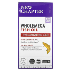Thực phẩm chức năng New Chapter Wholemega Fish Oil 120 Softgels 727783050038