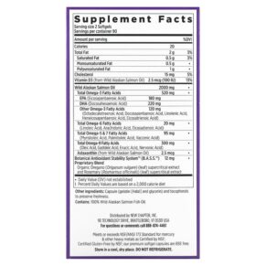 Thực phẩm bổ sung New Chapter Wholemega Fish Oil 180 Softgels 727783050007