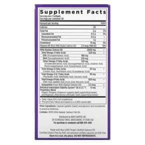 Thực phẩm bổ sung New Chapter Wholemega Fish Oil 60 Softgels 727783050021