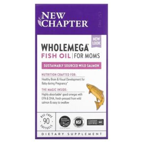 Thực phẩm chức năng New Chapter Wholemega Fish Oil for Moms 90 Softgels 727783050168