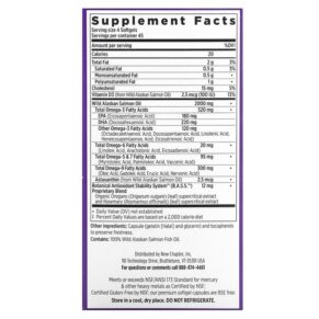 Thực phẩm bổ sung New Chapter Wholemega Fish Oil Tiny Caps 180 Softgels 727783901774