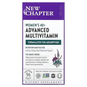 Thực phẩm chức năng New Chapter Women's 40+ Advanced Multivitamin 96 Vegetarian Tablets 727783003119
