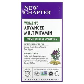 Thực phẩm chức năng New Chapter Women's Advanced Multivitamin 120 Vegetarian Tablets 727783003041