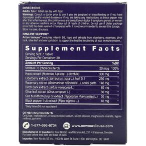 New Nordic US Inc Active Immune Immune Support 30 Tablets 3 Thực phẩm bổ sung New Nordic US Inc Active Immune Immune Support 30 Tablets 741805000108