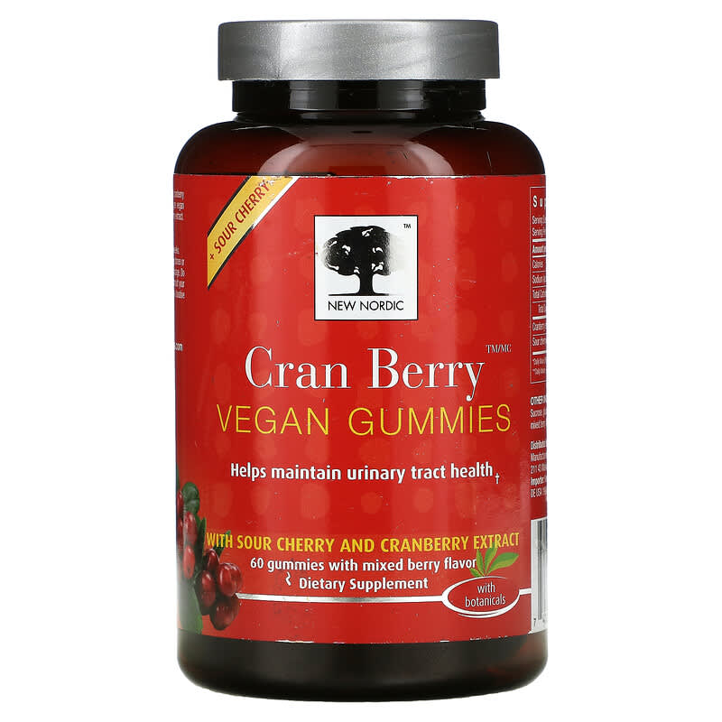 New Nordic US Inc Cran Berry Vegan Gummies Mixed Berry 60 Gummies 8 Thực phẩm chức năng New Nordic US Inc Cran Berry Vegan Gummies Mixed Berry 60 Gummies 741805000160