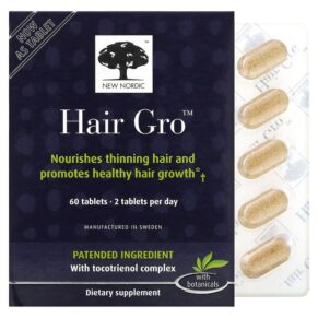 Thực phẩm chức năng New Nordic US Inc Hair Gro 60 Tablets 741805747317