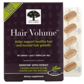Thực phẩm chức năng New Nordic US Inc Hair Volume with Botanicals 90 Tablets 741805747218