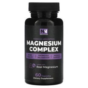 Thực phẩm chức năng Nobi Nutrition Magnesium Complex Maximum Absorption 60 Capsules 850018274050