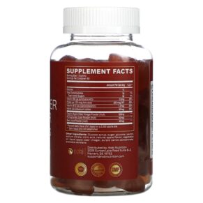 Thực phẩm bổ sung Nobi Nutrition Premium Apple Cider Vinegar Gummies with The Mother Apple 60 Gummies 850018274234