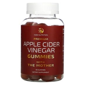 Thực phẩm chức năng Nobi Nutrition Premium Apple Cider Vinegar Gummies with The Mother Apple 60 Gummies 850018274234