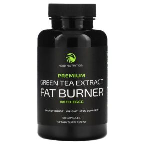 Thực phẩm chức năng Nobi Nutrition Premium Green Tea Extract Fat Burner with EGCG 60 Capsules 850018274029