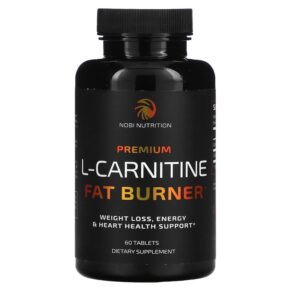 Thực phẩm chức năng Nobi Nutrition Premium L-Carnitine Fat Burner 60 Tablets 850018274296